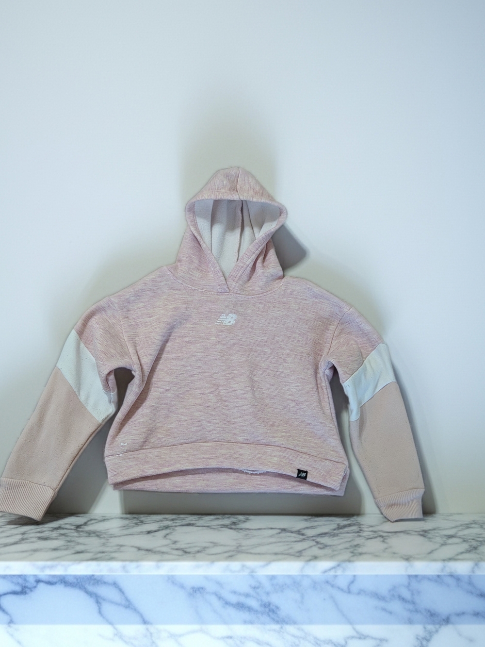 New Balance Kids' 5/6 Pink Hooded Jacket